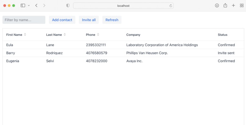 EventTexter – screenshot 1