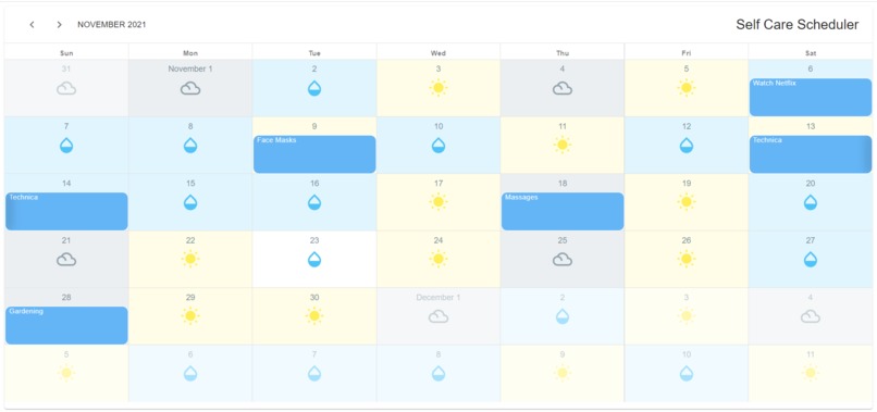 Self Care Scheduler – screenshot 1
