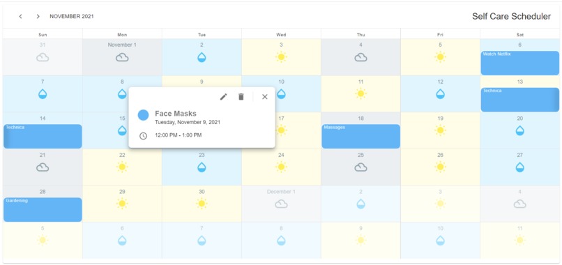 Self Care Scheduler – screenshot 2