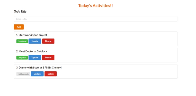 Todo App – screenshot 1