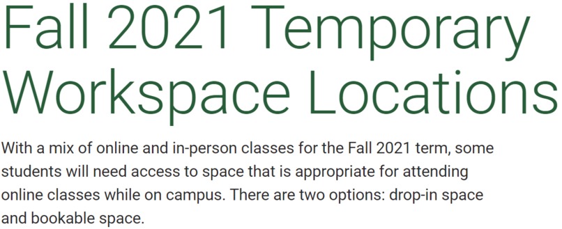 UofA Study Space Booking Tool – screenshot 1