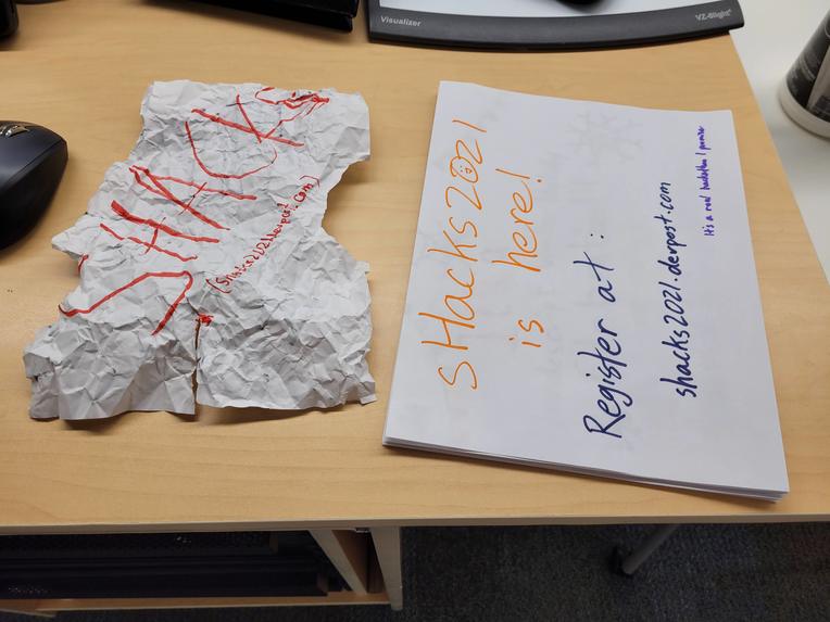 Stack of sHacks posters – screenshot 1