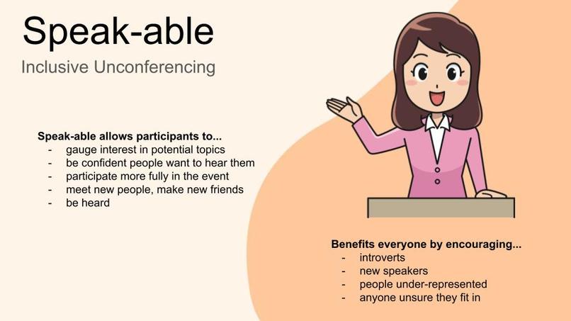 Speak-able: Inclusive Unconferencing – screenshot 1