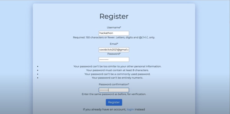 CovidClick – screenshot 2