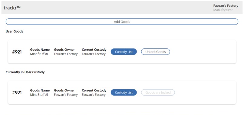 trackr – screenshot 2