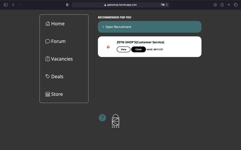 GEKO – screenshot 3