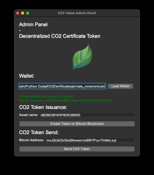 Decentralized CO2 Certificates – screenshot 1
