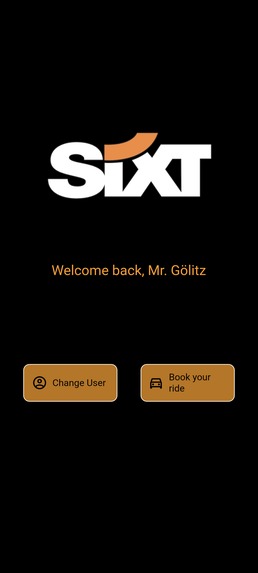 Sixt RoboTaxis App – screenshot 1