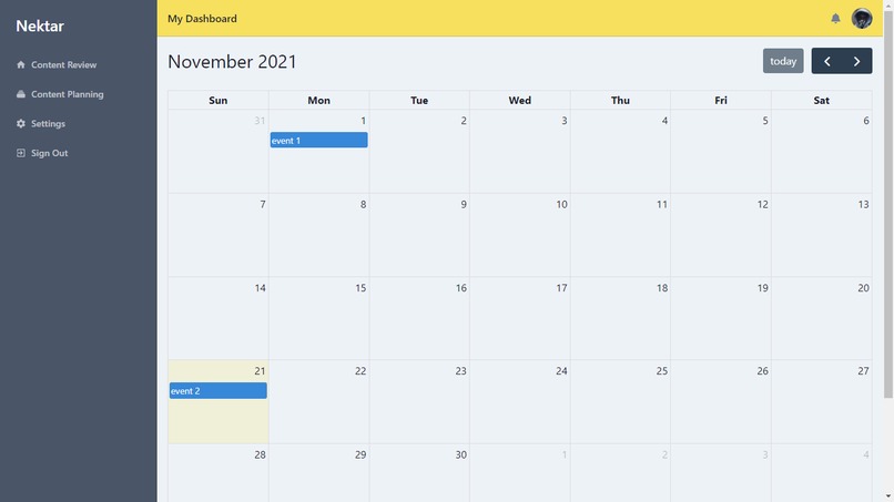 Social Media web report – screenshot 2