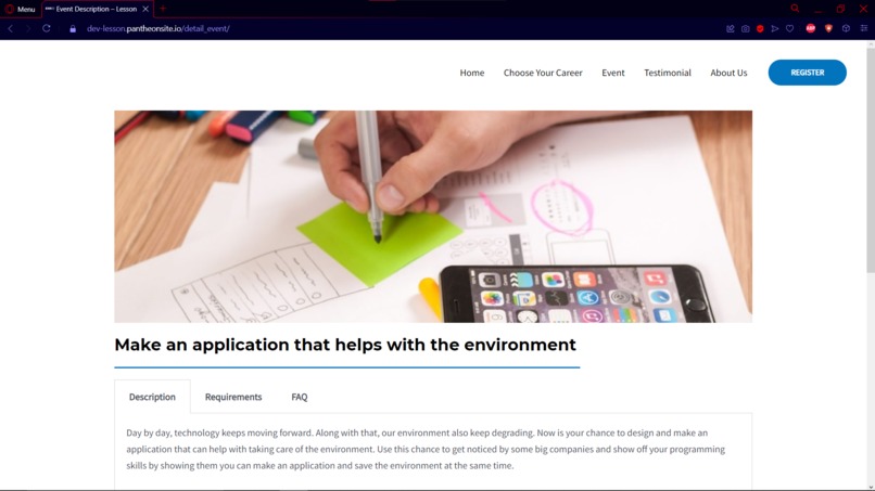 Lesson – screenshot 2