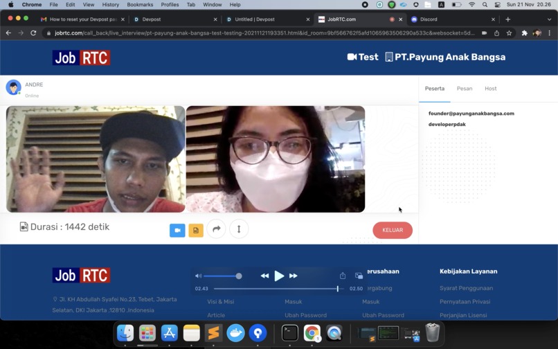 JobRTC – screenshot 1