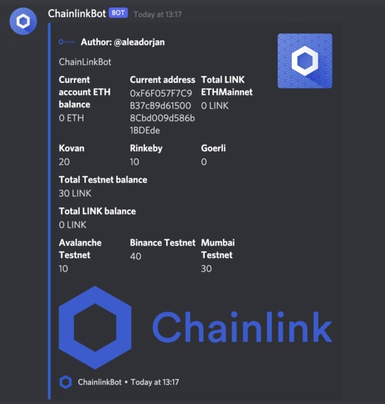 Chainlink AI Discord Bot – screenshot 1