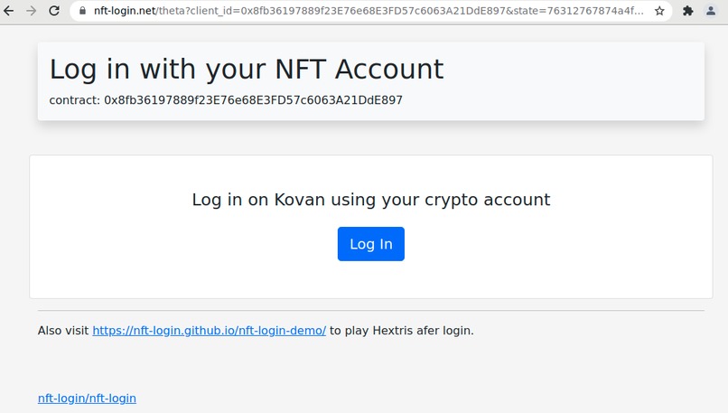 OIDC NFT Login – screenshot 2