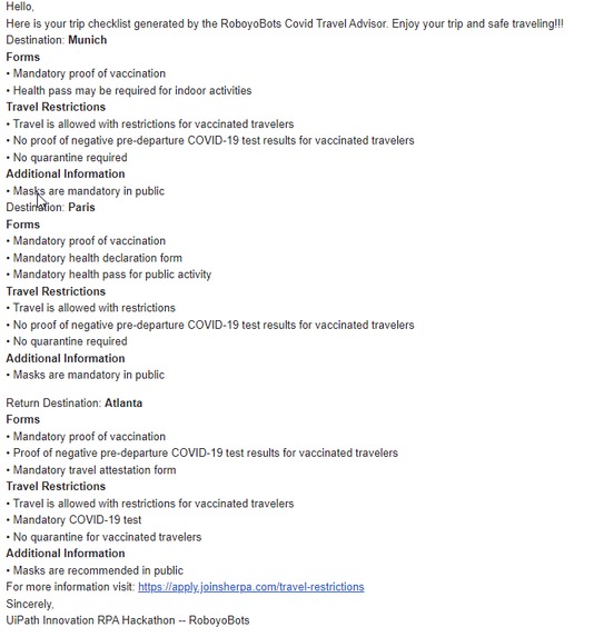 Covid Travel Advisor – screenshot 2