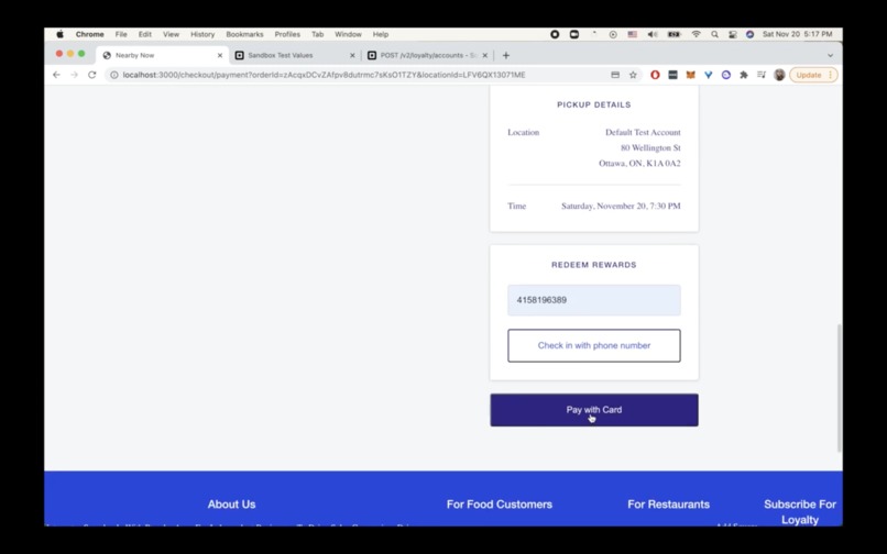 Nearby Now Square API – screenshot 1