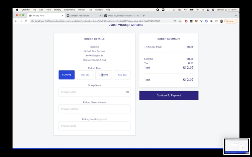 Nearby Now Square API – screenshot 2