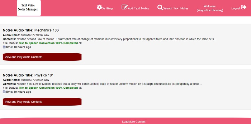 Text Voice Notes Manager – screenshot 2