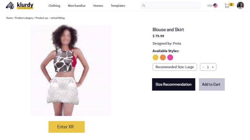 XR Fashion Marketplace – screenshot 2