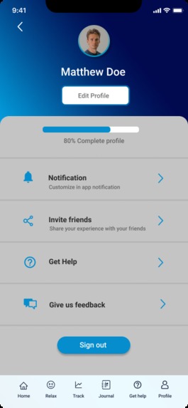 PanicNoter mobile application  – screenshot 2