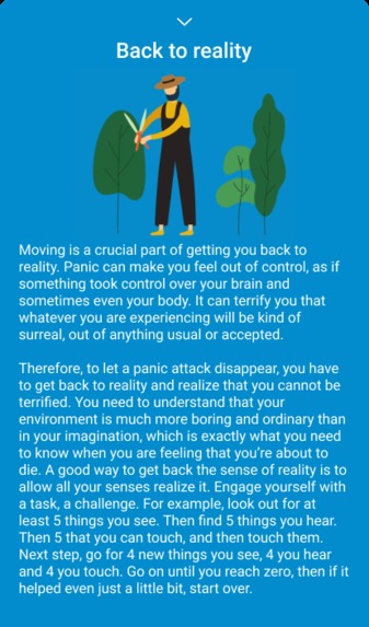 PanicNoter mobile application  – screenshot 4