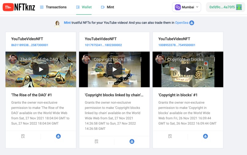 YouTube Video NFTknz – screenshot 2