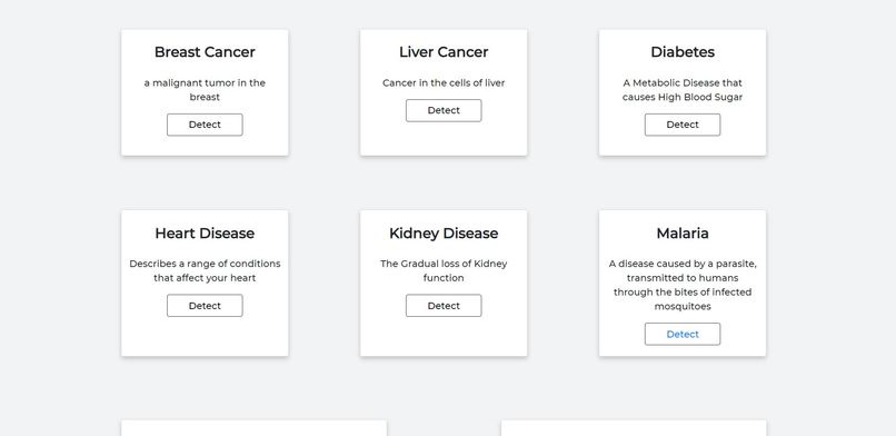 Healthcare Web Portal for multiple disease diagnostic – screenshot 2