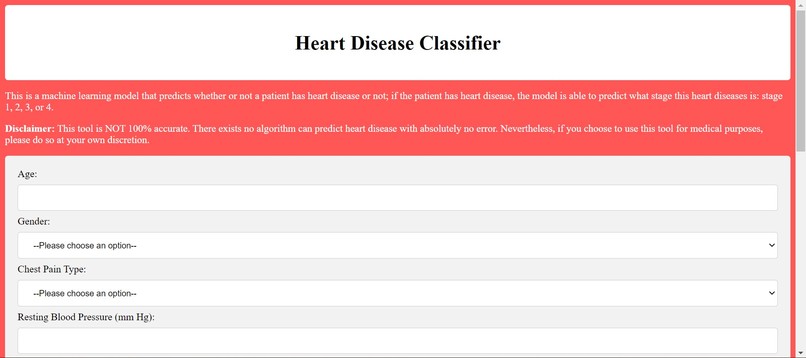 Predicting Heart Disease – screenshot 1