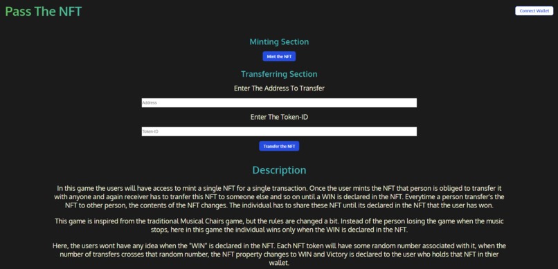 Pass The NFT – screenshot 1