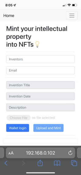 PatentChain: A NFT platform – screenshot 4