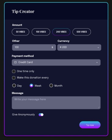 VIBES.org NFT Minting Portal and Marketplace – screenshot 9