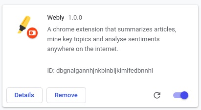 Webly Chrome Extension – screenshot 1