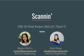 ESE 111, Team 17, Scannin'