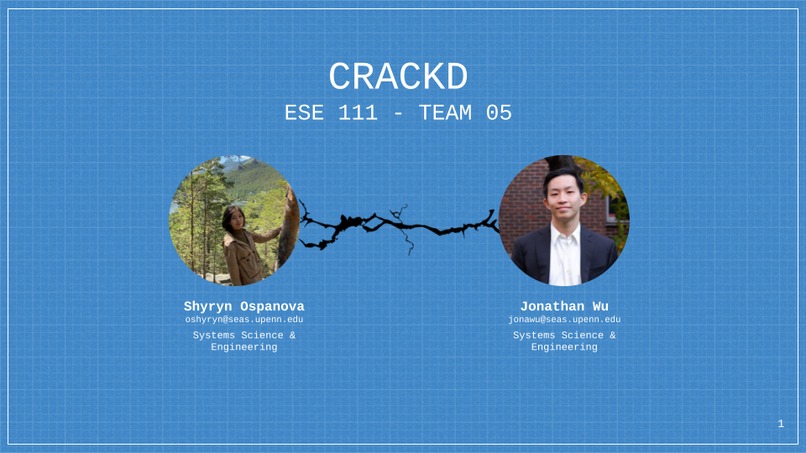 ESE 111, Team 5, CRACKD – screenshot 1