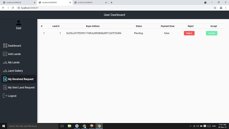 Property Registration Using Blockchain – screenshot 5