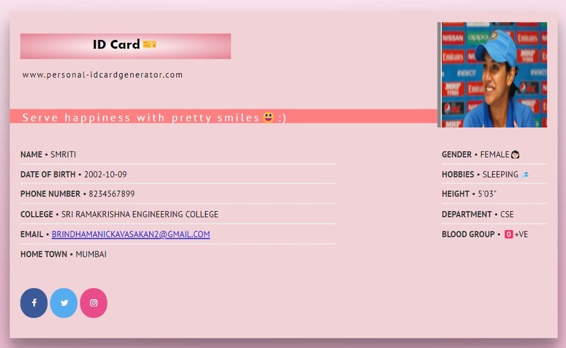 Dynamic IdCard-Generator – screenshot 1