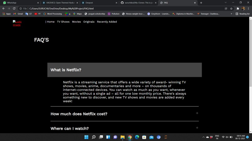 Netflix Front Page Clone – screenshot 2