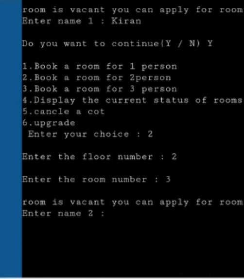 Hostel Booking Management – screenshot 1