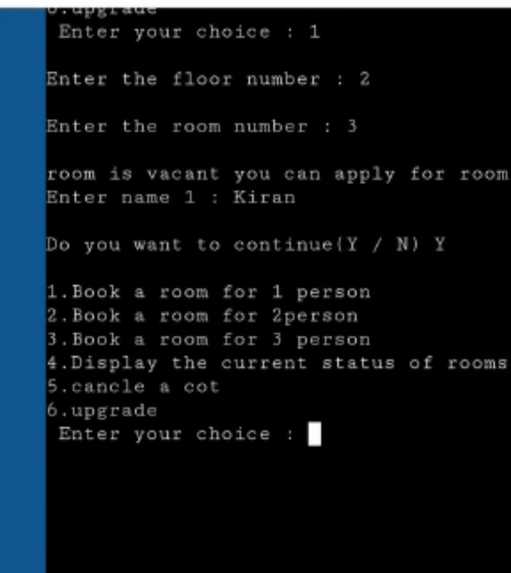 Hostel Booking Management – screenshot 2