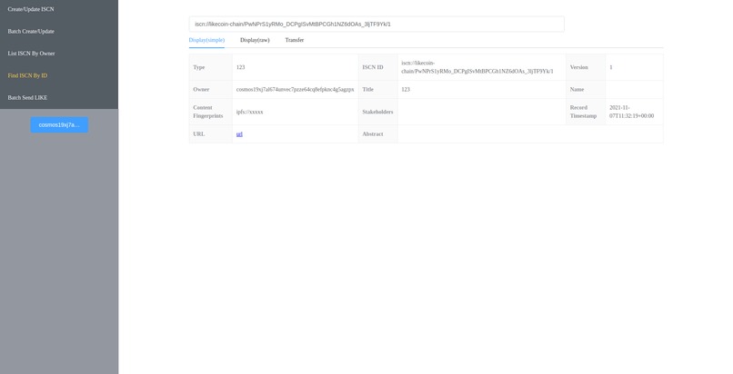 ISCN wallet – screenshot 4