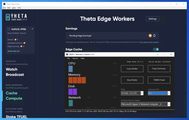 ThetaNMS – screenshot 1