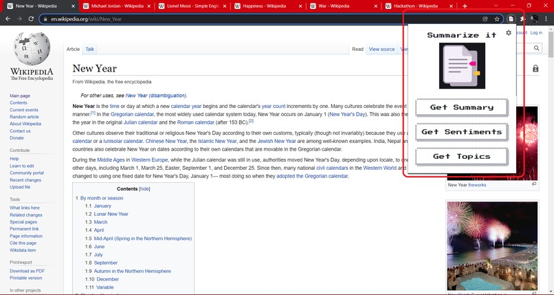 Summarize it – screenshot 1