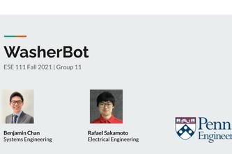 ESE 111, Team 11, WasherBot