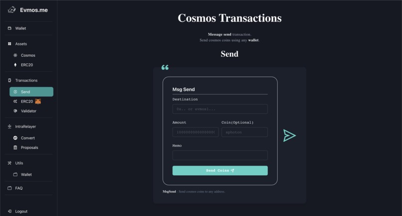 Evmos.me – screenshot 5