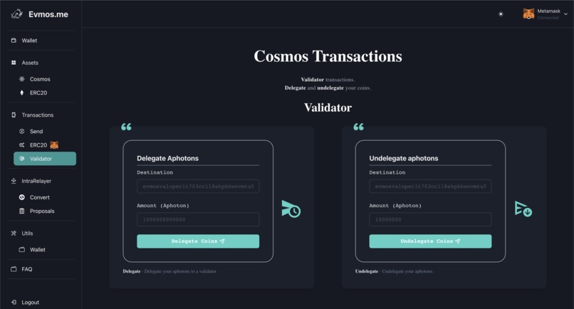 Evmos.me – screenshot 7