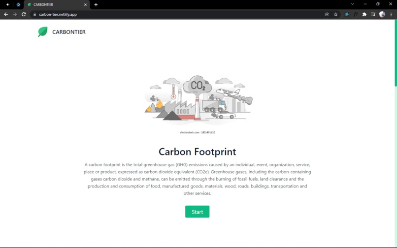Personal Carbon Footprint Calculator(Coding) – screenshot 1