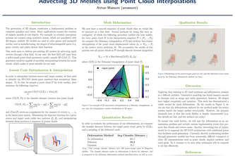 Advecting 3D Meshes using Point Cloud Interpolations
