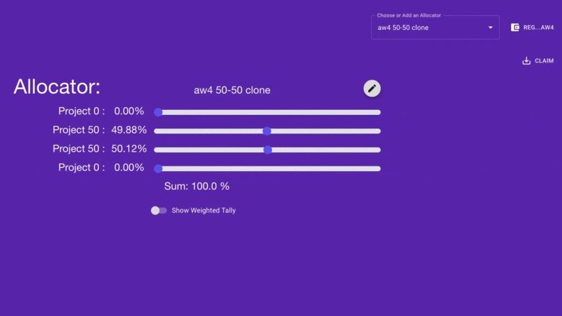 Allocation Engine / opt.in  – screenshot 1