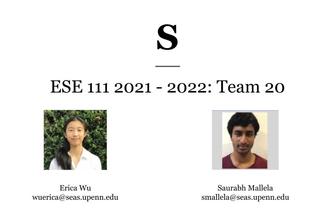 ESE 111, Team 20, S
