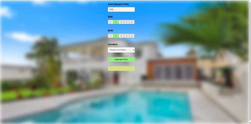 Real Estate Price Prediction – screenshot 1