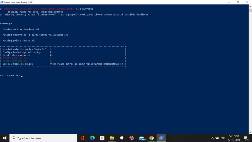 Datree: Containers_Best_Practices – screenshot 1